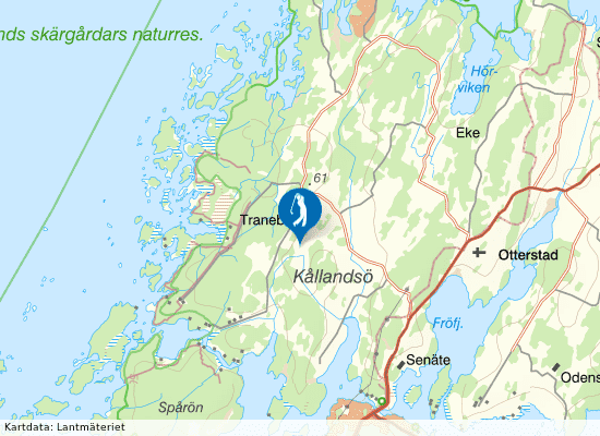 Karta över området runt Grönlund Golfklubb
