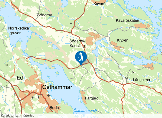 Karta över området runt Öregrunds Golfklubb